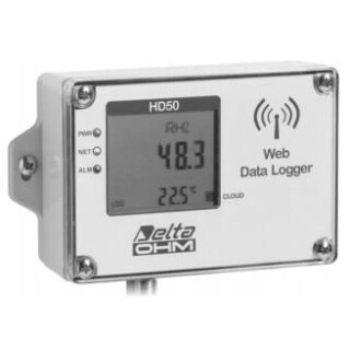 Delta Ohm HD50L1NITCV Feuchte und Beleuchtungsstärke Datenlogger mit integriertem Sensor, externer Lichtsonde und Webserver